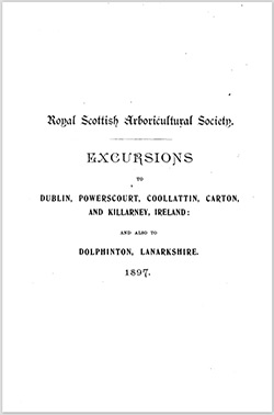 Royal Scottish Arboricultural Society excursion report 1897